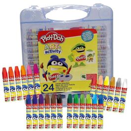 24 soft crayons in a pvc box from Play Doh