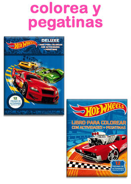 Coloring book with activities and stickers Hotwheels