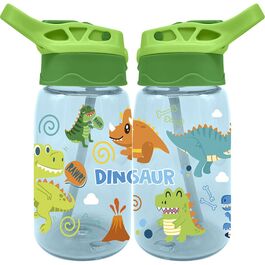 Children's tritan water bottle 500ml in Water Revolution 'Dinosaur' box