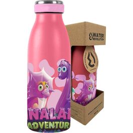 350ml stainless steel thermos water bottle for children in a Water Revolution 'Dinaland' box