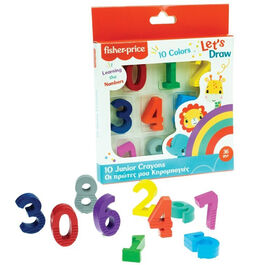 Colored crayons numbers 10 units of Fisher Price