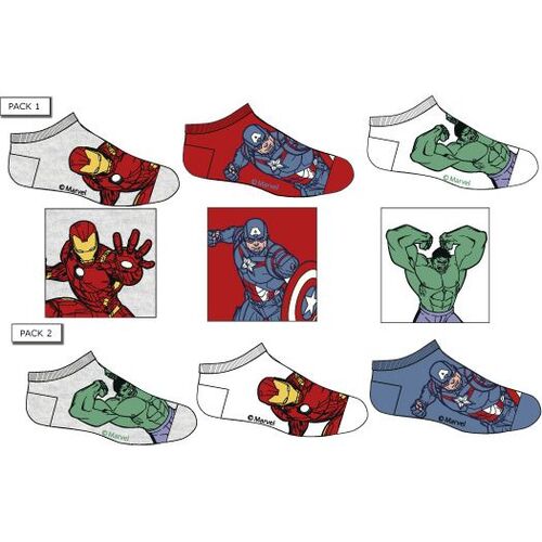 Pack 3 calcetines de tobilleros Avengers
