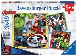 Ravensburger, Puzzle 3X49 pieces of Avengers