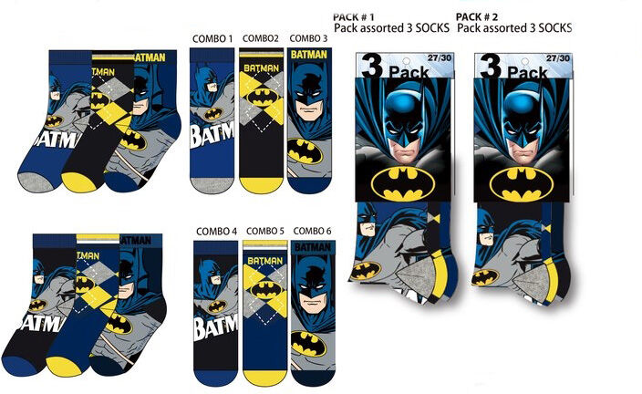 Pack 3 calcetines de Batman - Regaliz Distribuciones Español