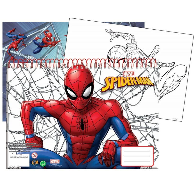 Block con pegatinas de Spiderman - Regaliz Distribuciones Español
