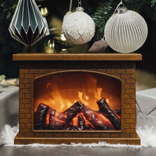 Decoracion chimenea con luz 3xlr14 coleccion Navidad (2/4/6)