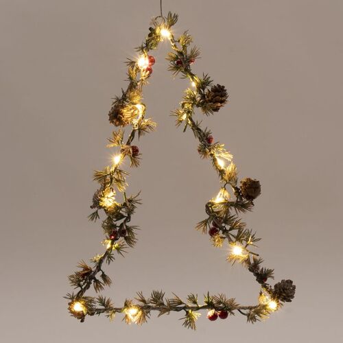 Arbol para colgar hojas 20 micro led 2xaa coleccion Navidad (6/12/18)