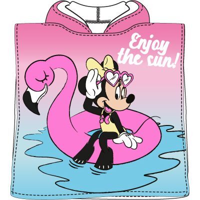 Minnie Mouse microfiber beach towel poncho 55x110cm